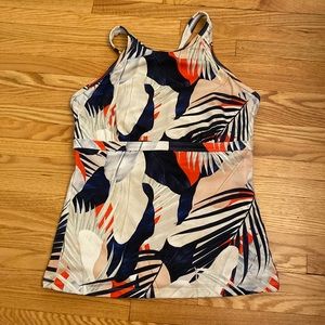 Athleta Palm Print Tankini Top